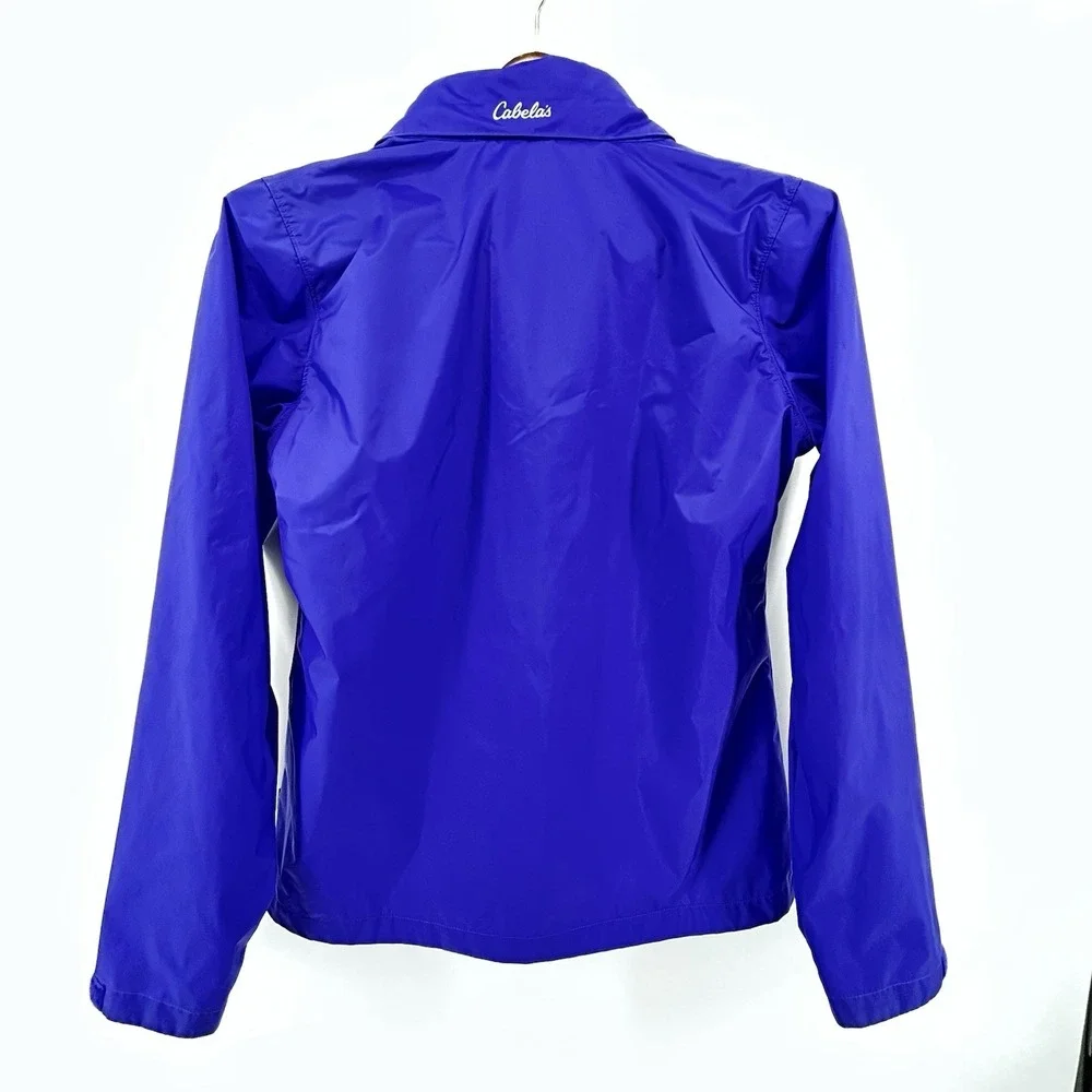 Cabela's 4Most Repel Womens Medium Rain Windbreaker‎ Jacket Hood Purple Gorpcore
